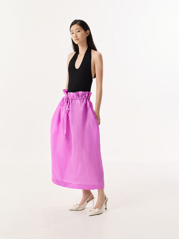 Lu Patent Leather Bow Blade-Heel Slingback Pumps, Chalk, hi-res