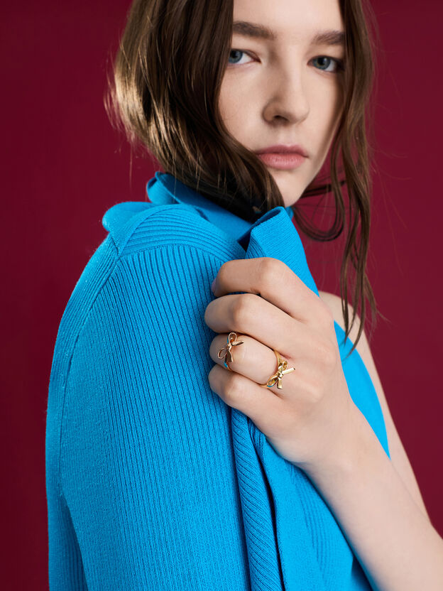 Athalia Bow Ring, Gold, hi-res