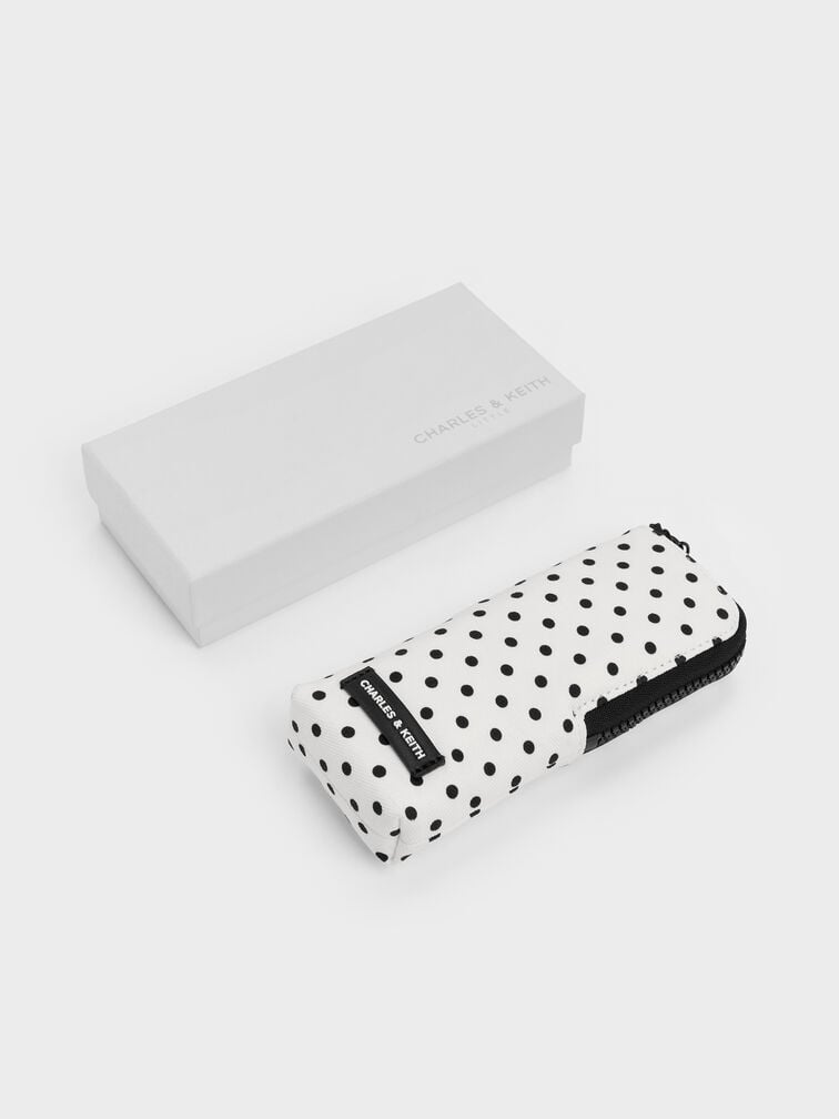 Girls' Gabine Polka-Dot Sunglasses, Black, hi-res