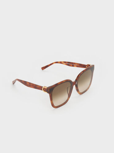 Gabine Tortoiseshell Oversized Butterfly Sunglasses, T. Shell, hi-res