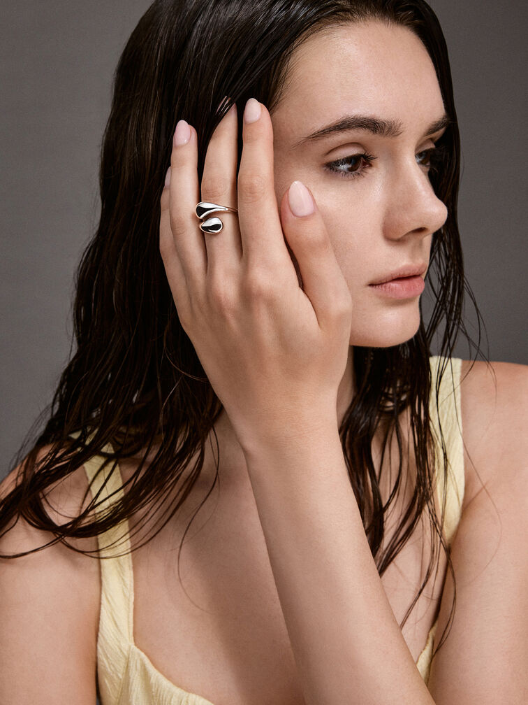 Donora Sculptural Ring, Silver, hi-res