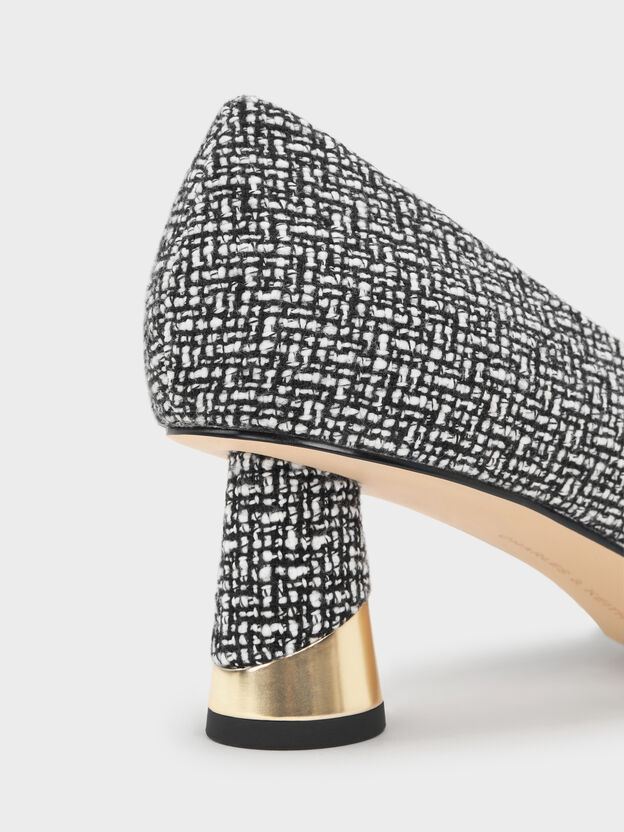 Cammie Tweed Metallic-Heel Pumps, Multi, hi-res