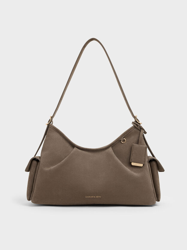 Khai Side-Pocket Shoulder Bag, Stone Grey, hi-res