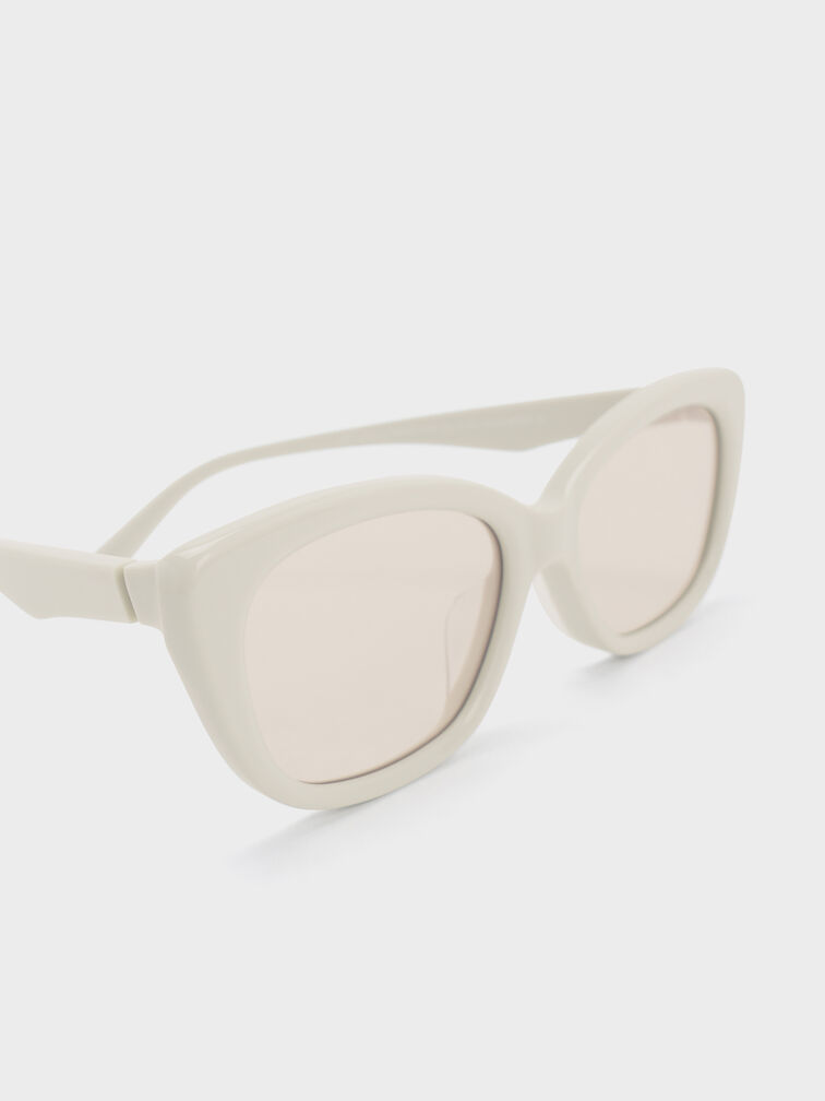 Maeva Cat-Eye Sunglasses, Chalk, hi-res