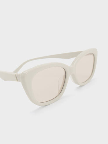 Maeva Cat-Eye Sunglasses, Chalk, hi-res