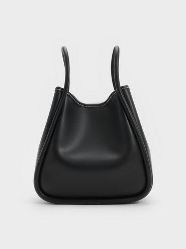 Mini Lyla Tubular Tote Bag, Black, hi-res