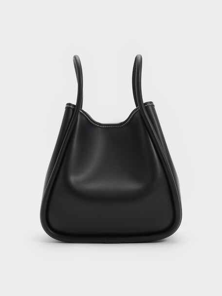 Mini Lyla Tubular Tote Bag, Black, hi-res