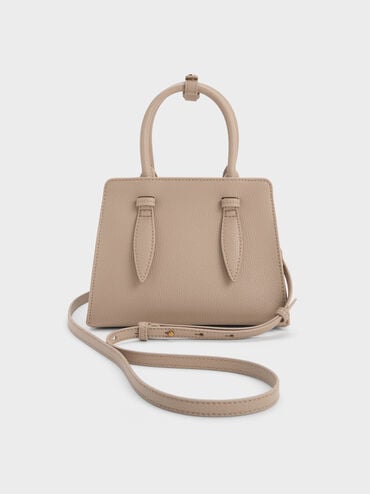 Allyn Structured Trapeze Tote Bag, Taupe, hi-res