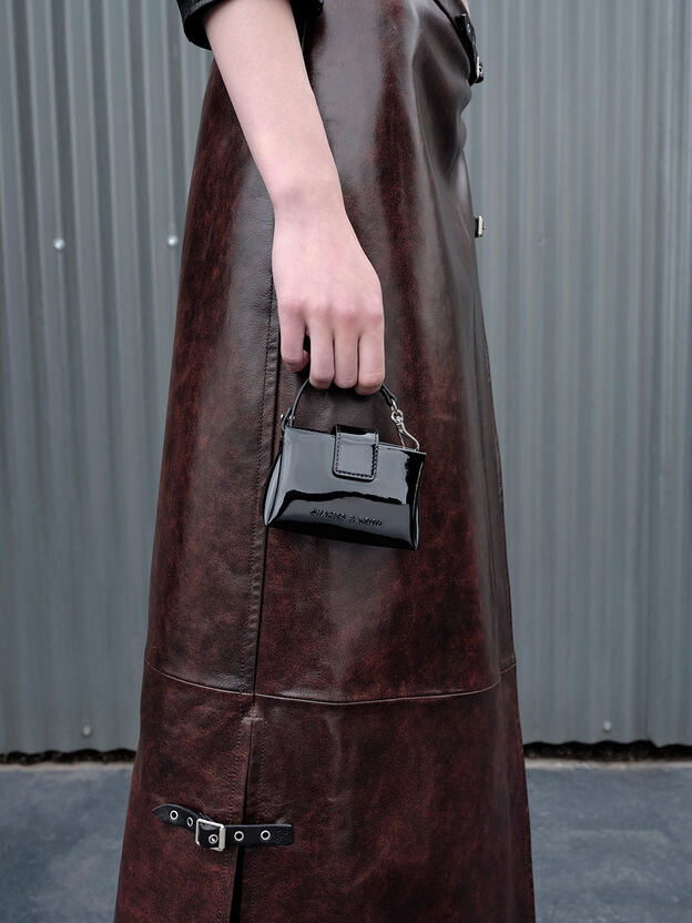 Bosie Patent Micro Bag, Noir, hi-res