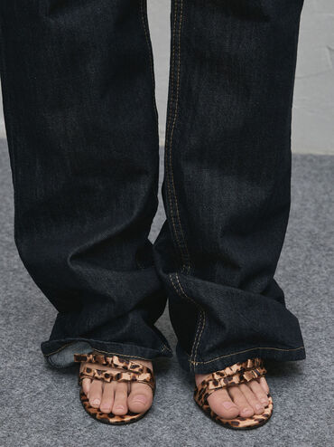 Jessy Recycled Polyester Bow Ankle-Strap Stiletto-Heel Sandals, Multi, hi-res