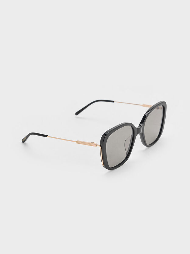 Renee Butterfly Sunglasses, Black, hi-res