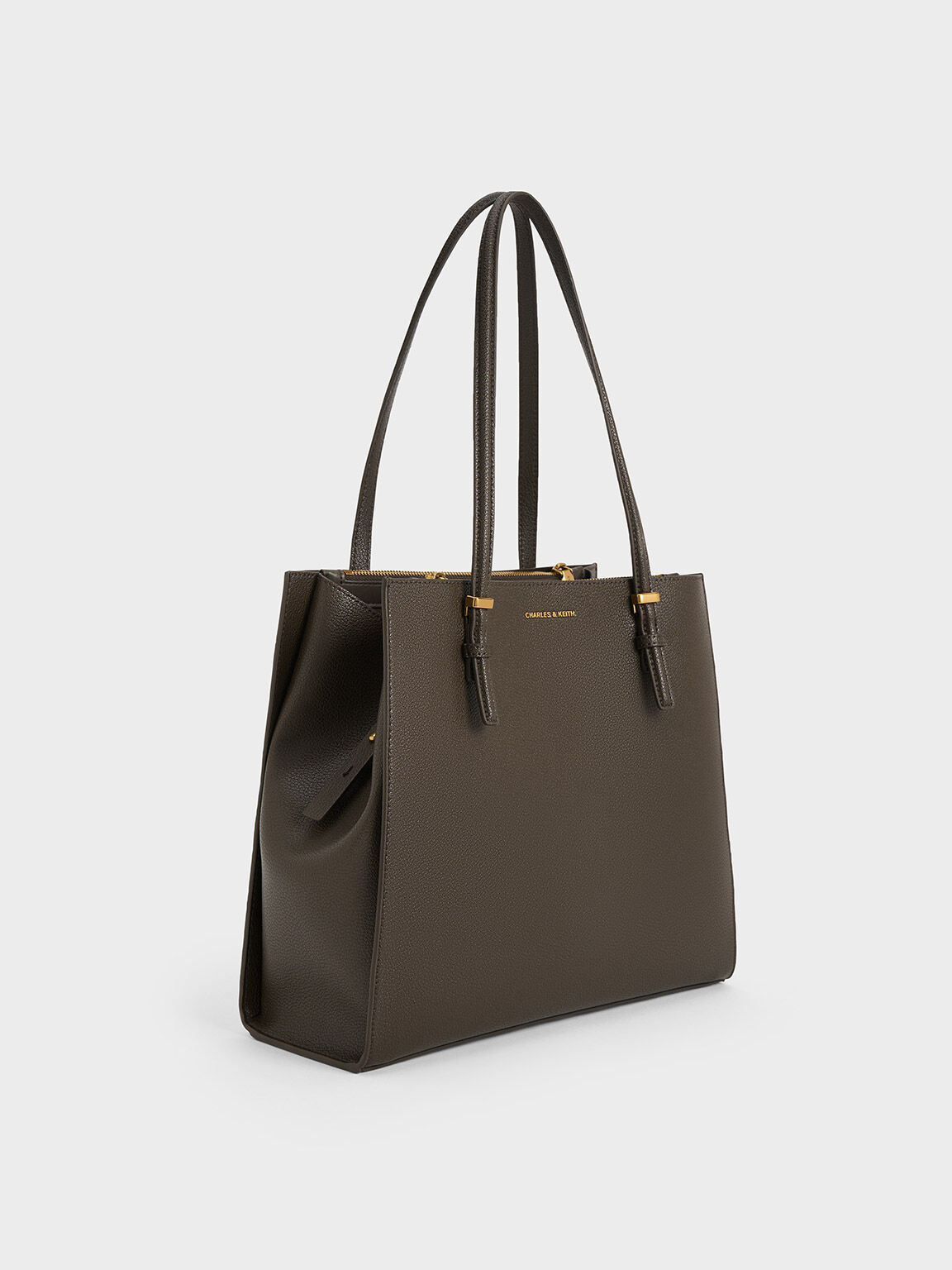 Dark Moss Sansa Tote Bag - CHARLES & KEITH UK