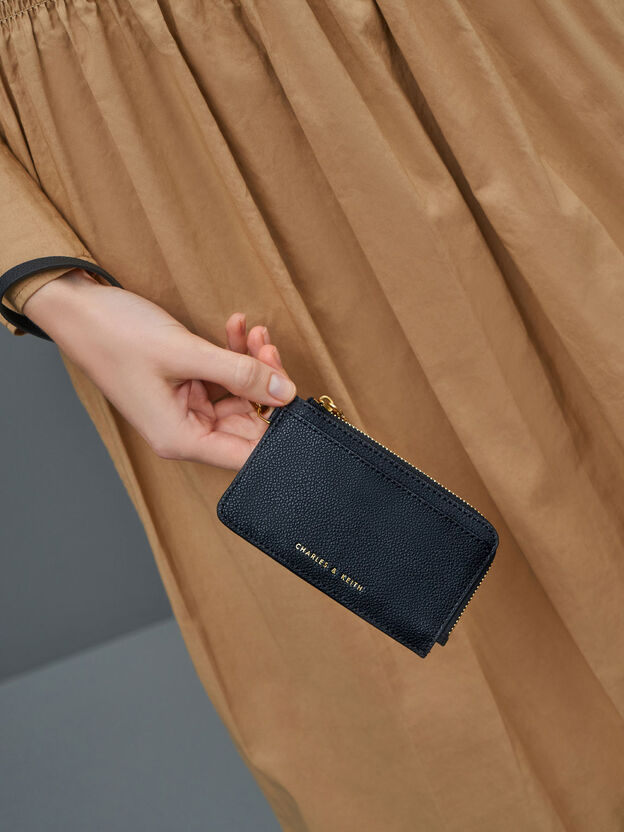 Dixie Wristlet Card Holder, Black, hi-res