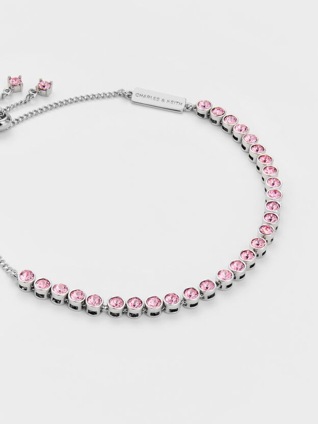 Paige Crystal Tennis Bracelet, Pink, hi-res