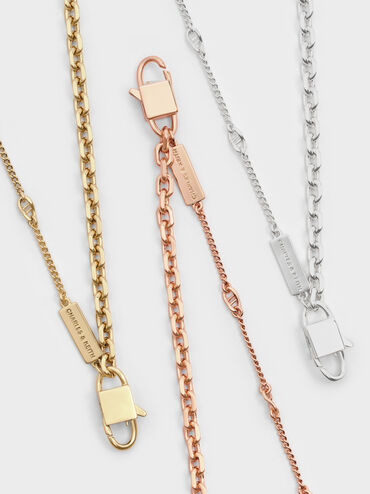 Nyra Double-Chain Bracelet, Rose Gold, hi-res