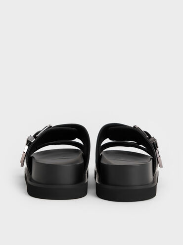 Kirke Buckled Double-Strap Sandals, Black, hi-res