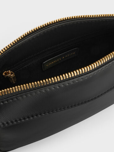 Mini Haylen Braided-Charm Shoulder Bag, Black, hi-res