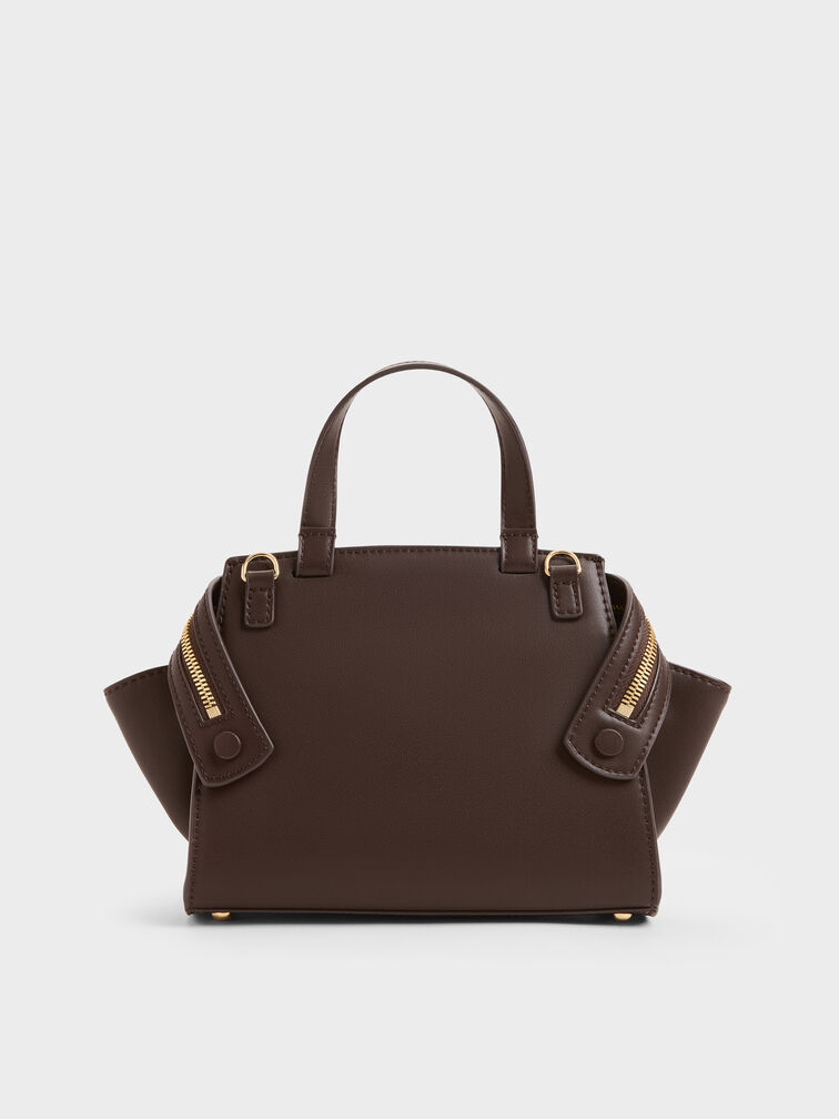 Pansy Two-Tone Trapeze Top Handle Bag, Sahara Sand, hi-res