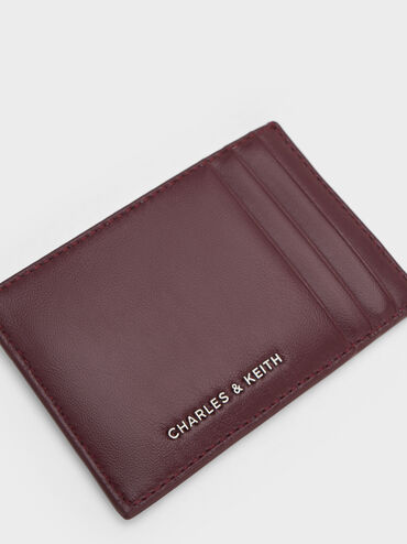 Ivette Woven Card Holder, Wineberry Red, hi-res