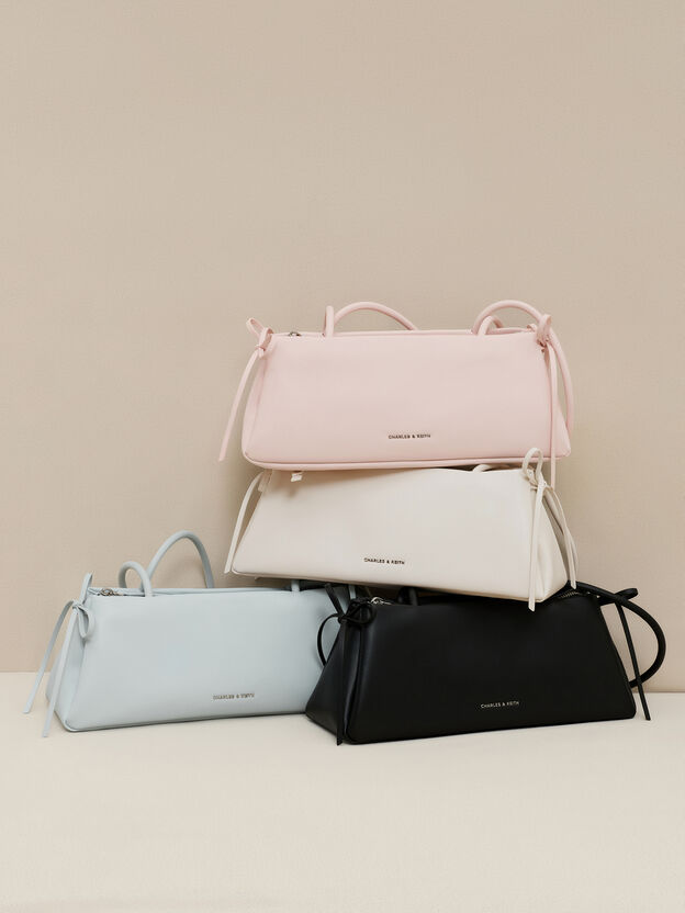 Hazel Bow Shoulder Bag, Soft Pink, hi-res