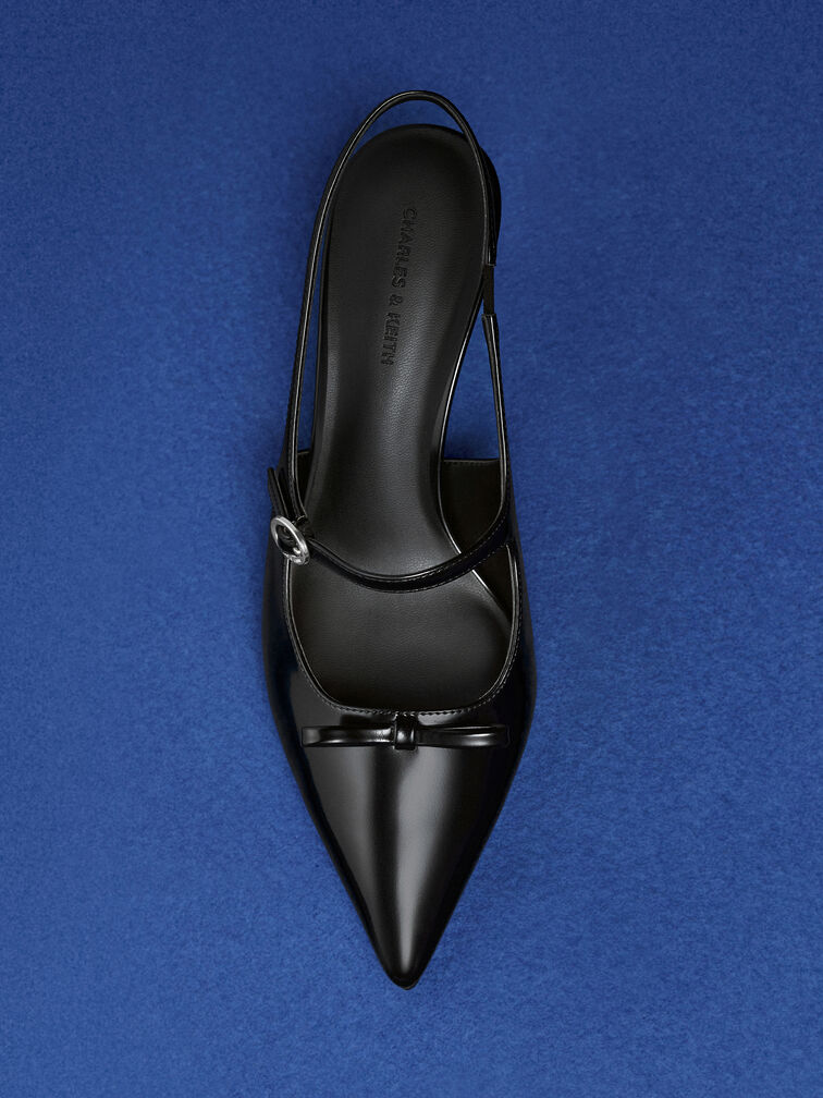 Sonali Bow Slingback Pumps, Black Box, hi-res
