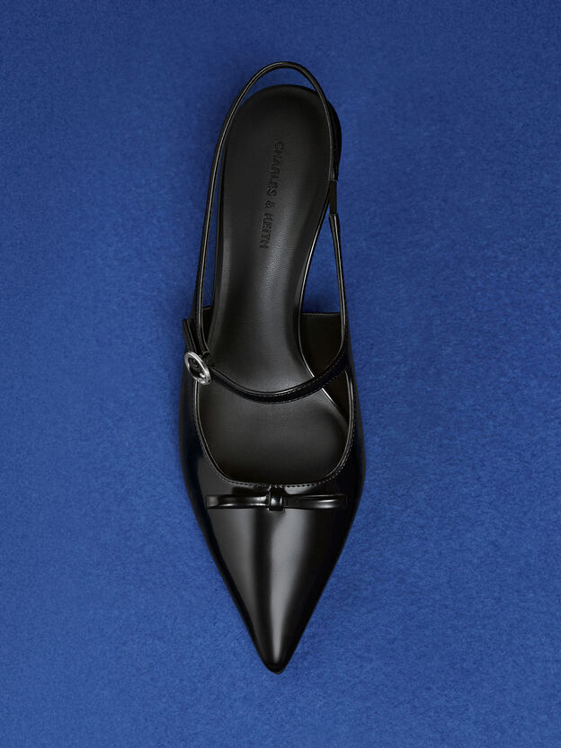 Sonali Bow Slingback Pumps, Black Box, hi-res