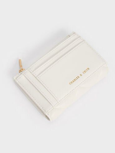 Gemma Quilted Card Holder, White, hi-res