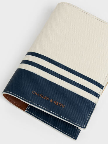 Noelle Canvas Striped Passport Holder, Multi, hi-res