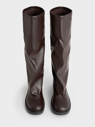 Jett Knee-High Boots, Dark Brown, hi-res