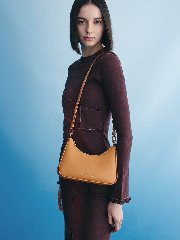 Lane Chain-Strap Shoulder Bag, Russet Brown, hi-res