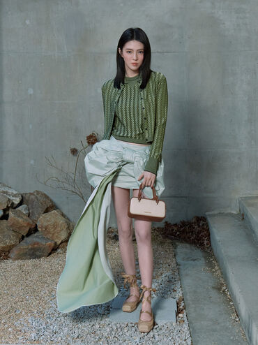 Bernadine Faux Suede Tie-Around Espadrille Flats, Sand, hi-res