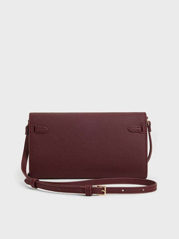 Tricha Knotted-Belt Crossbody Bag, Wineberry Red, hi-res