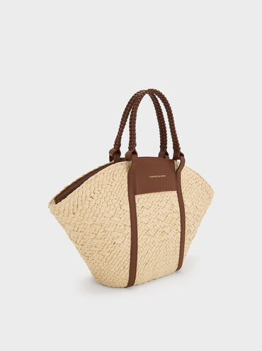 Shalia Raffia Basket Bag, Natural Raffia, hi-res
