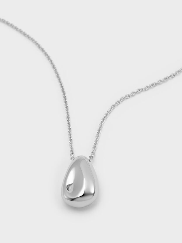 Donora Sculptural Pendant Necklace, Silver, hi-res