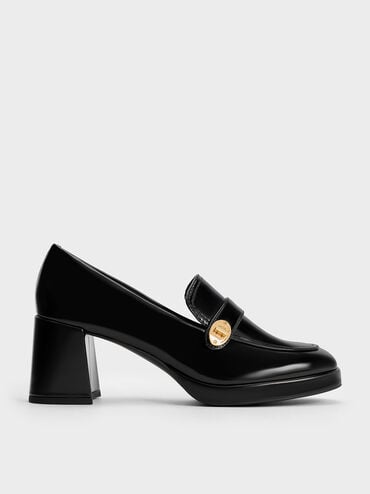 Hettie Metallic Accent Loafer Pumps, Black Box, hi-res