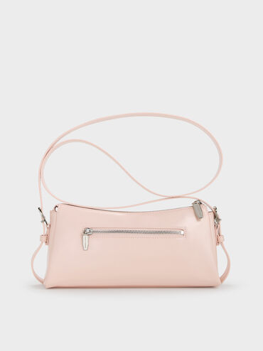 Rachel Front-Pocket Chain Shoulder Bag, Soft Pink, hi-res