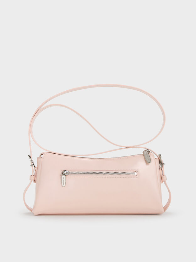 Rachel Front-Pocket Chain Shoulder Bag, Soft Pink, hi-res