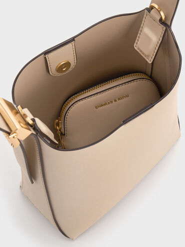 Edna Bucket Bag, Oat, hi-res