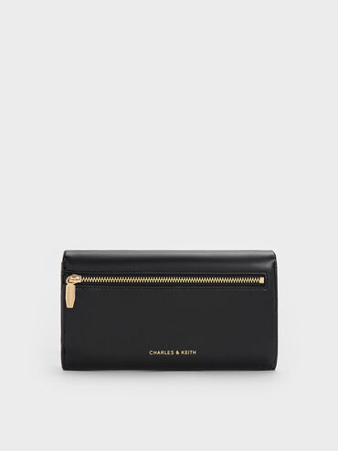 Lilibet Chain-Strap Long Wallet, Black, hi-res