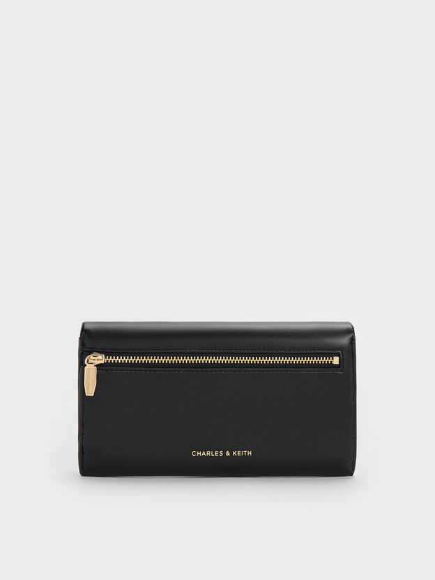 Lilibet Chain-Strap Long Wallet, Black, hi-res