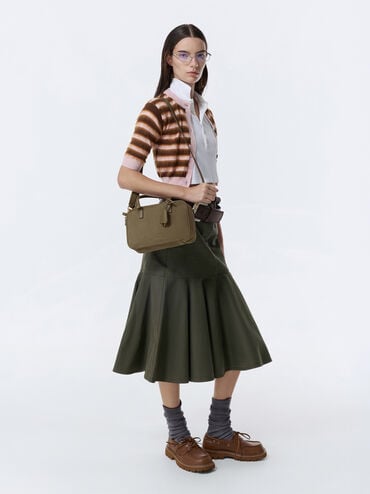 Ridged-Sole Boat Shoes, Cognac, hi-res