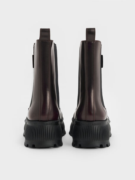 Darra Ridged-Sole Chelsea Boots, Burgundy, hi-res