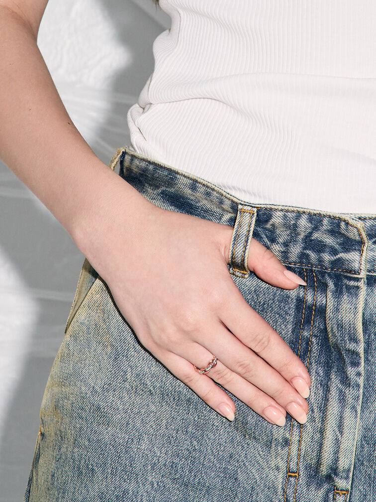 Chain-Link Ring, Rose Gold, hi-res