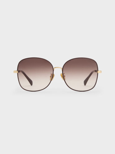 Ivette Butterfly Sunglasses, Burgundy, hi-res