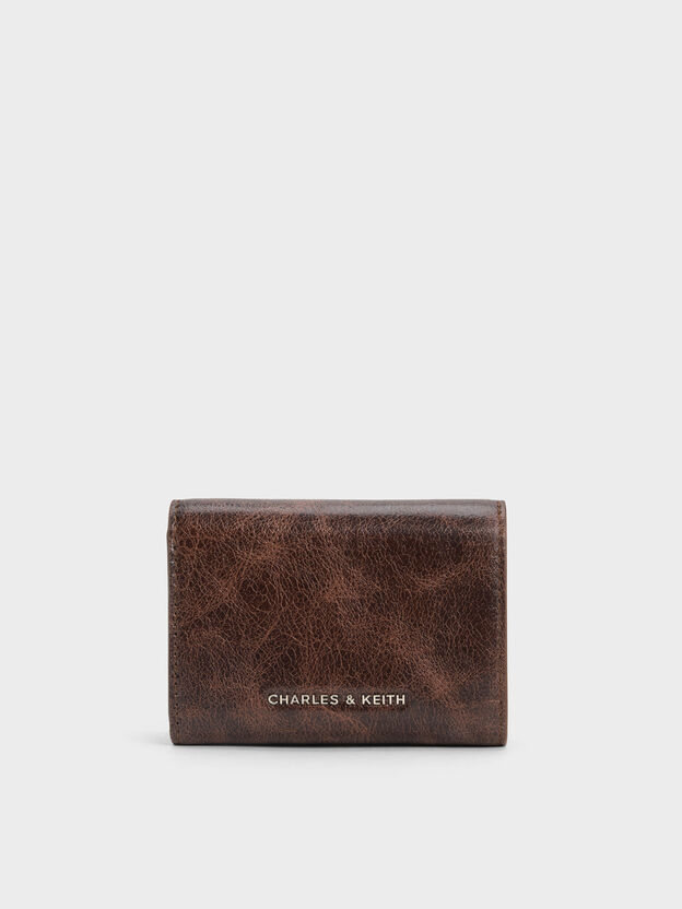 Zevon Knotted-Strap Wallet On Chain, Distressed Coffee, hi-res