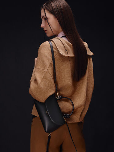 Sammie Knotted-Handle Two-Way Backpack, Black, hi-res