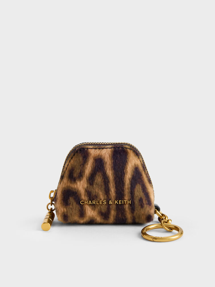 Cesia Leopard-Print Micro Pouch, Multi, hi-res