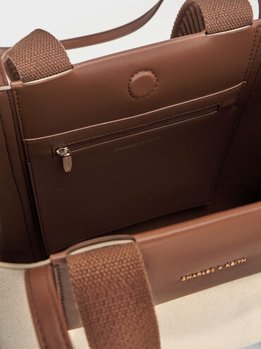 Shalia Canvas Tote Bag, Beige Canvas, hi-res