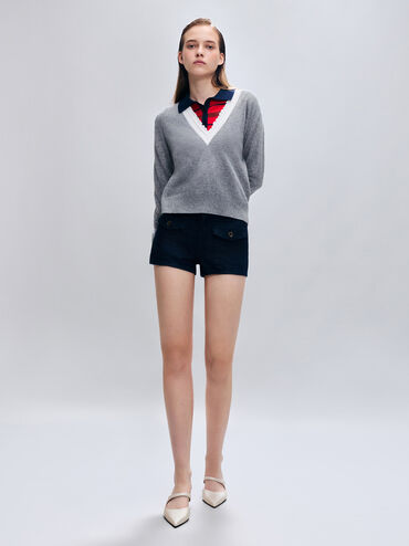 Vada Asymmetric Sculptural Heel Pumps, White, hi-res