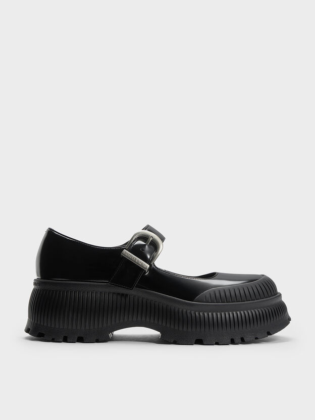 Darra Platform Mary Janes, Black Box, hi-res